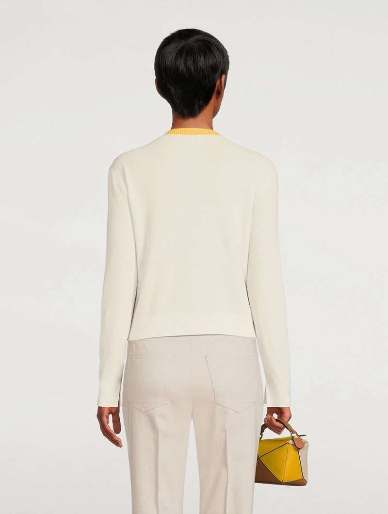 Wool And Cotton Anagram Sweater