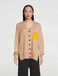 Wool Anagram Pocket Cardigan