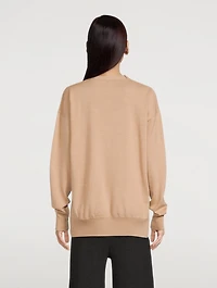 Wool Anagram Pocket Cardigan