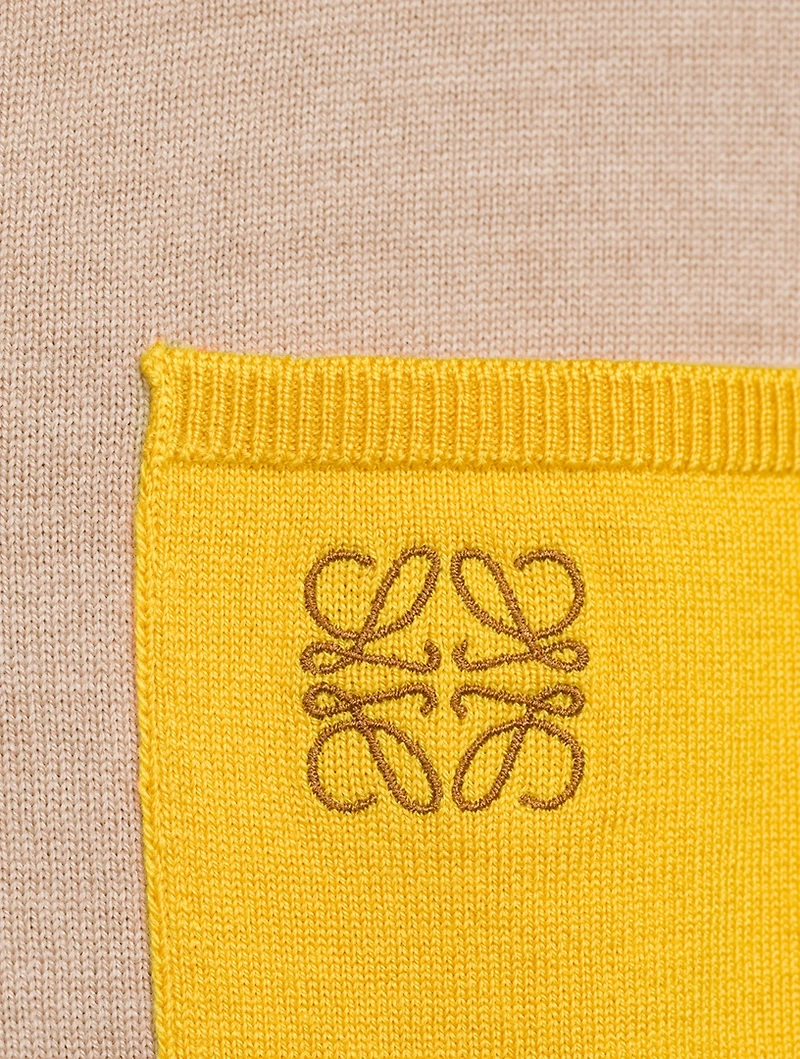Wool Anagram Pocket Cardigan