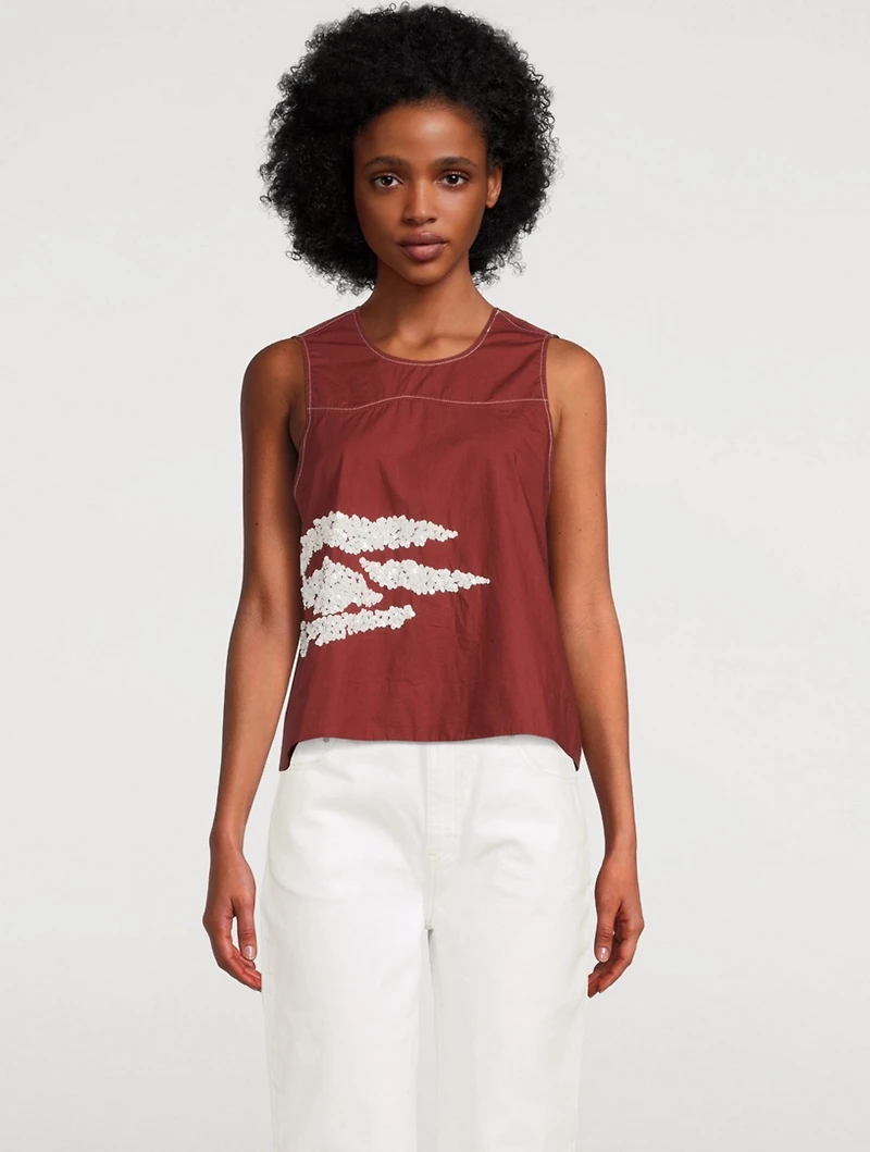 Embellished Organic Cotton Blouse
