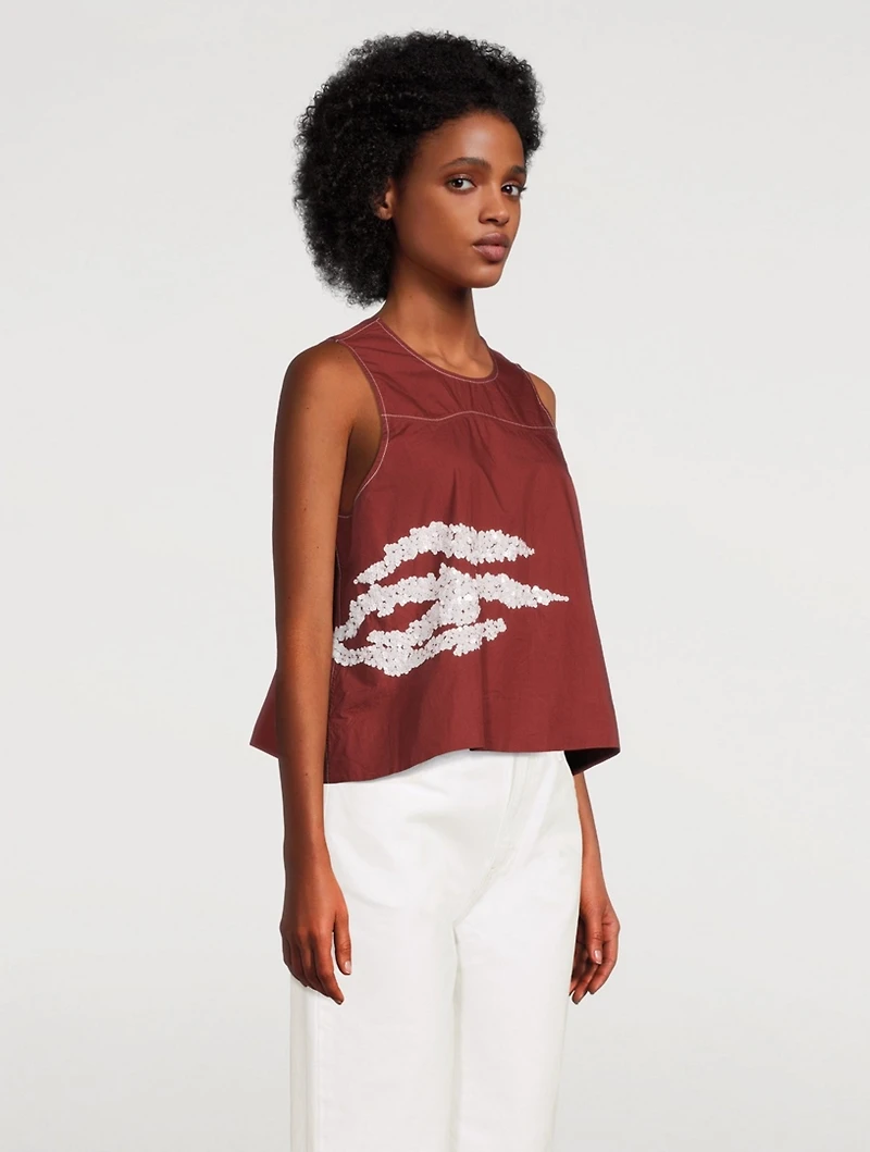 Embellished Organic Cotton Blouse