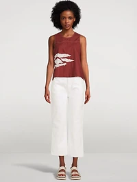 Embellished Organic Cotton Blouse