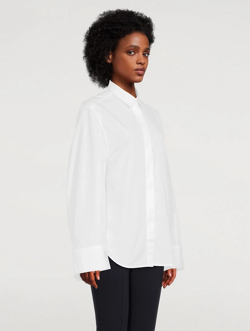 Cotton Wide-Sleeve Shirt