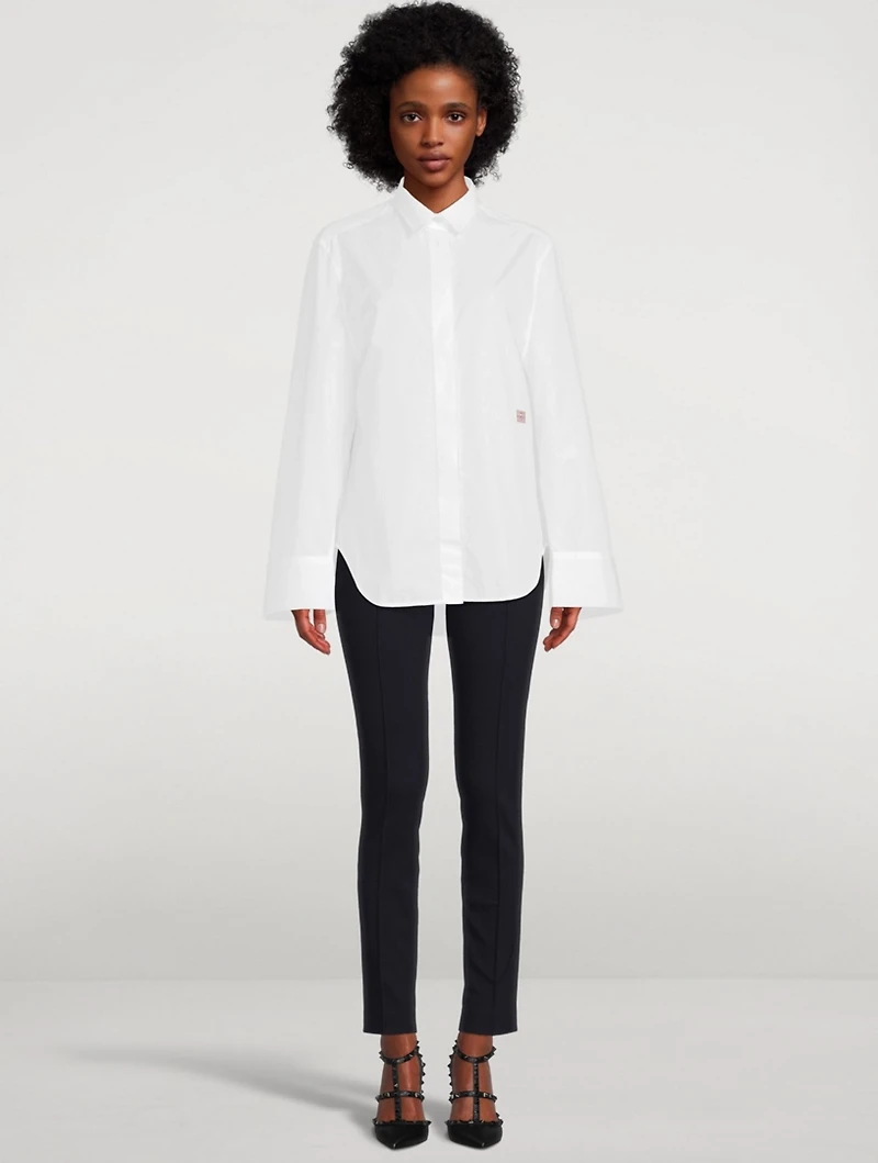 Cotton Wide-Sleeve Shirt