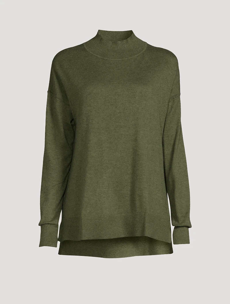 High-Low Mockneck Sweater