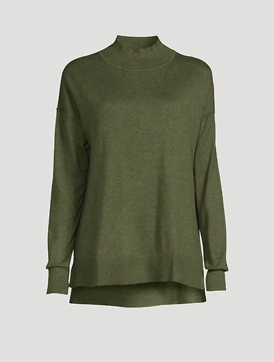 High-Low Mockneck Sweater