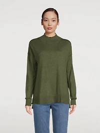 High-Low Mockneck Sweater