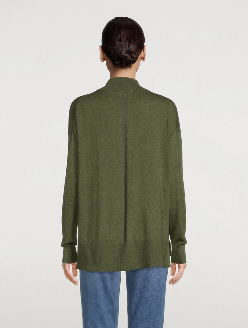 High-Low Mockneck Sweater