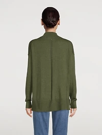 High-Low Mockneck Sweater