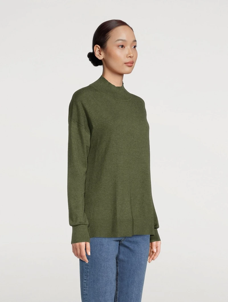 High-Low Mockneck Sweater