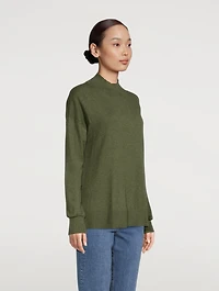 High-Low Mockneck Sweater