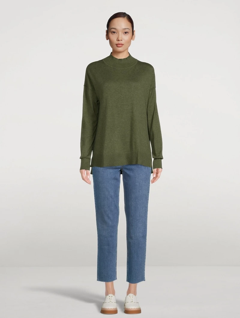 High-Low Mockneck Sweater