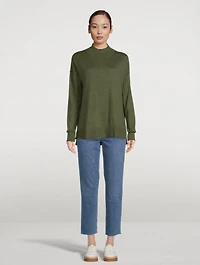 High-Low Mockneck Sweater