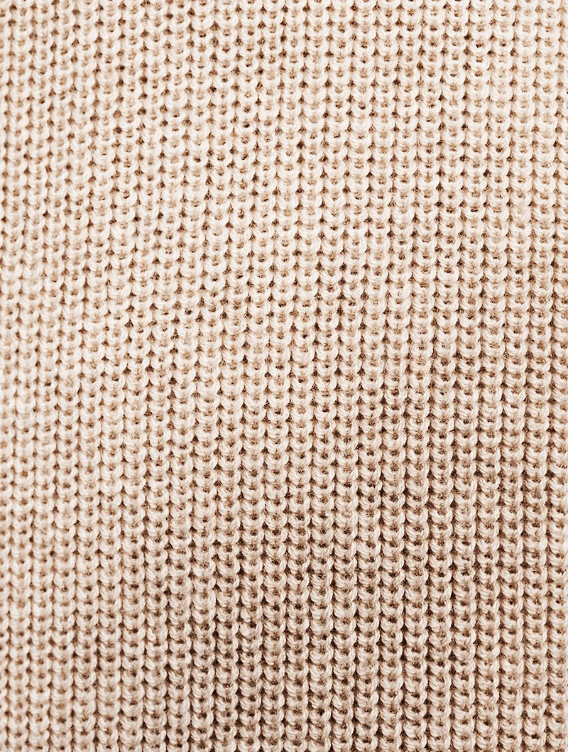 Blouson-Sleeve Crewneck Sweater