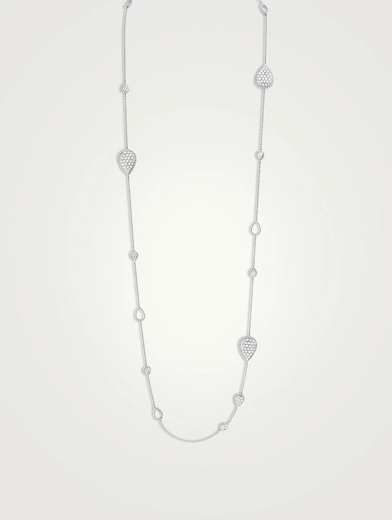 Serpent Bohème 18K White Gold Necklace With Diamonds