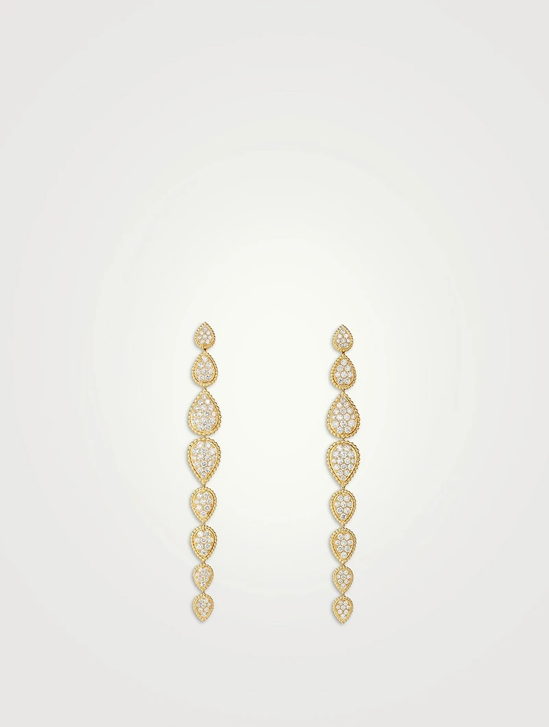 Serpent Bohème 18K Gold Pendant Earrings With Diamonds