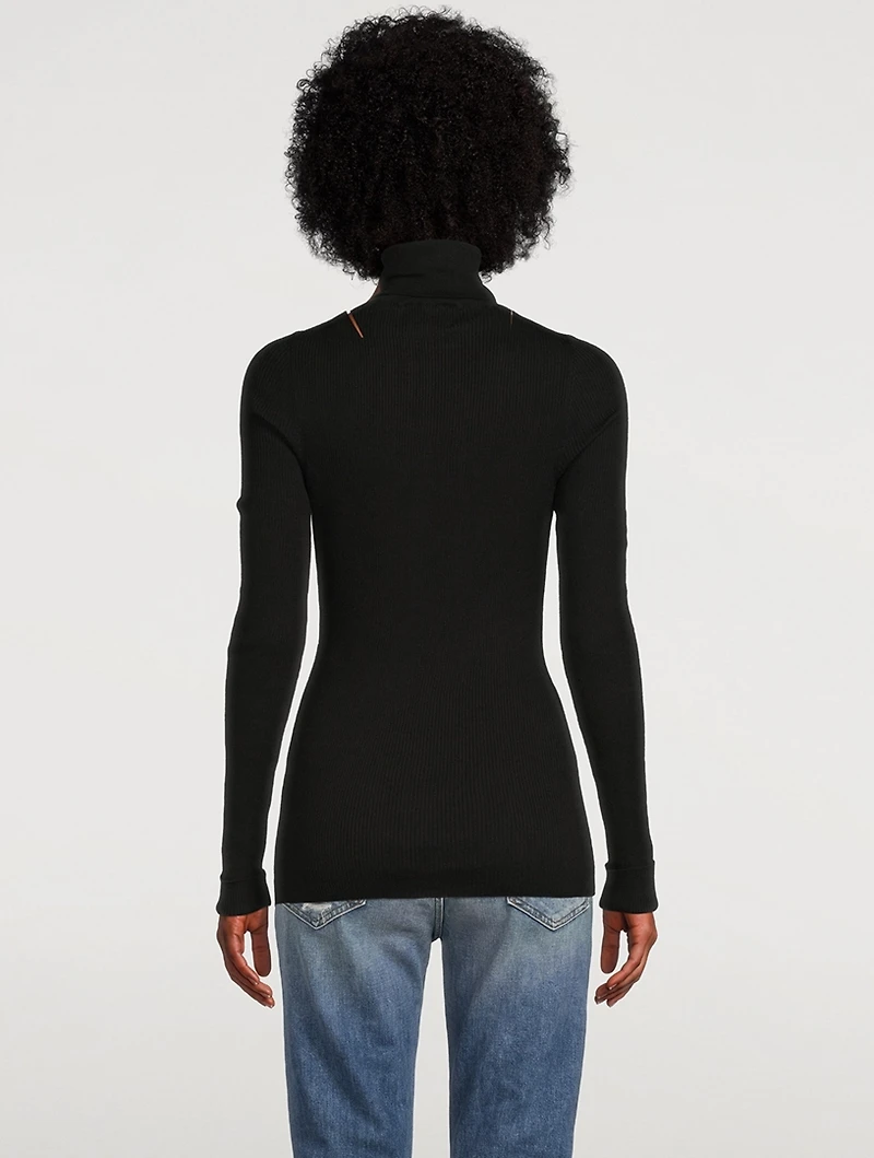 Organic Cotton Ribbed Turtleneck