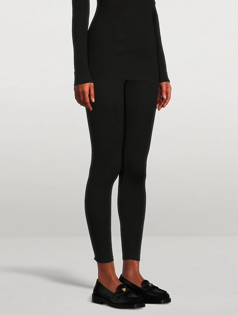 Organic Cotton Ribbed Leggings