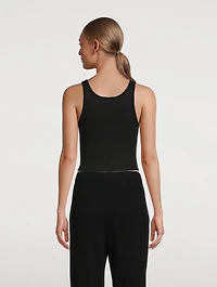 Ribbed Cotton Cropped Tank Top