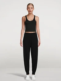 Ribbed Cotton Cropped Tank Top