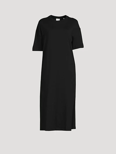 Cotton Slit T-Shirt Dress