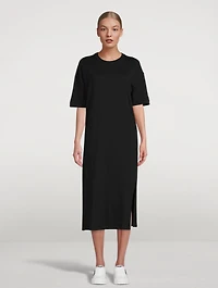 Cotton Slit T-Shirt Dress