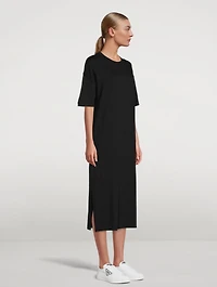 Cotton Slit T-Shirt Dress