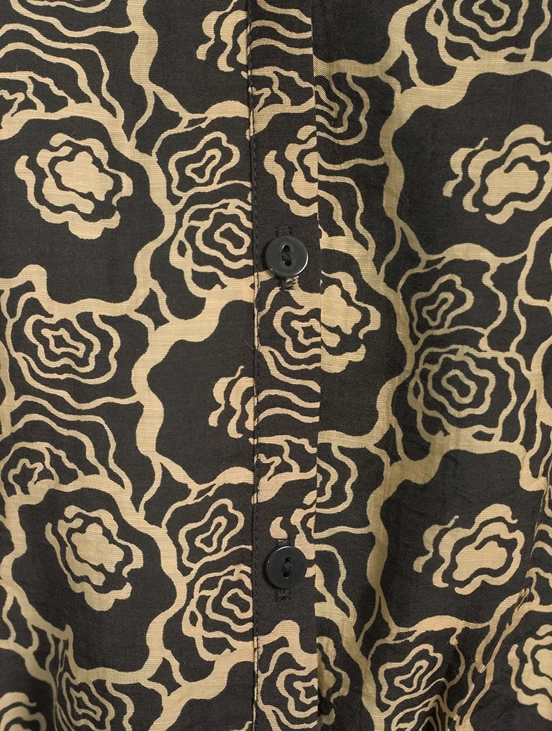 Gwen Long-Sleeve Crop Top Floral Print