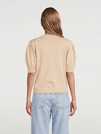 Mathis Wool And Cotton Short-Sleeve Sweater