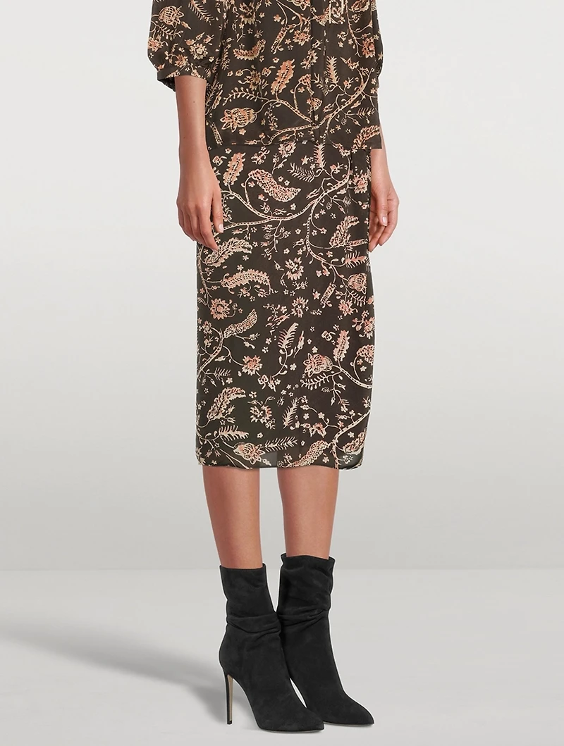 Camille Floral Midi Skirt