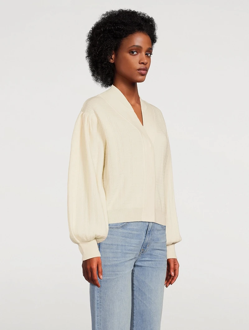 Damian Puff-Sleeve Cardigan