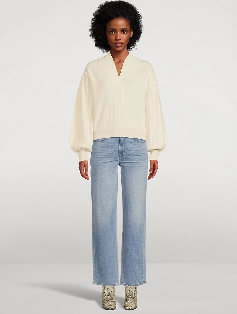 Damian Puff-Sleeve Cardigan