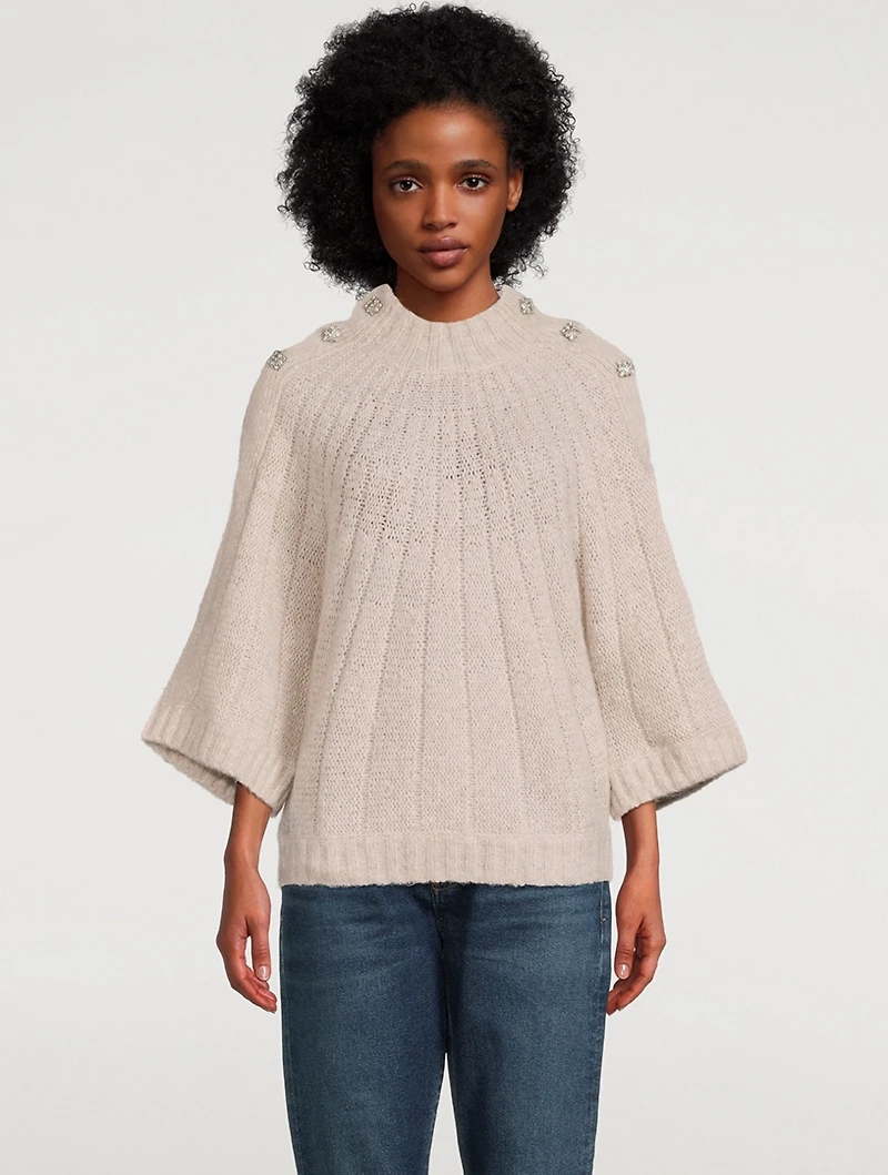Barthy Sweater With Crystal Buttons