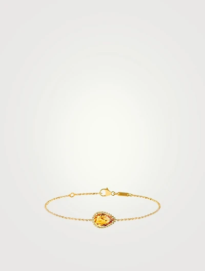 Small Serpent Bohème Gold Bracelet With Citrine