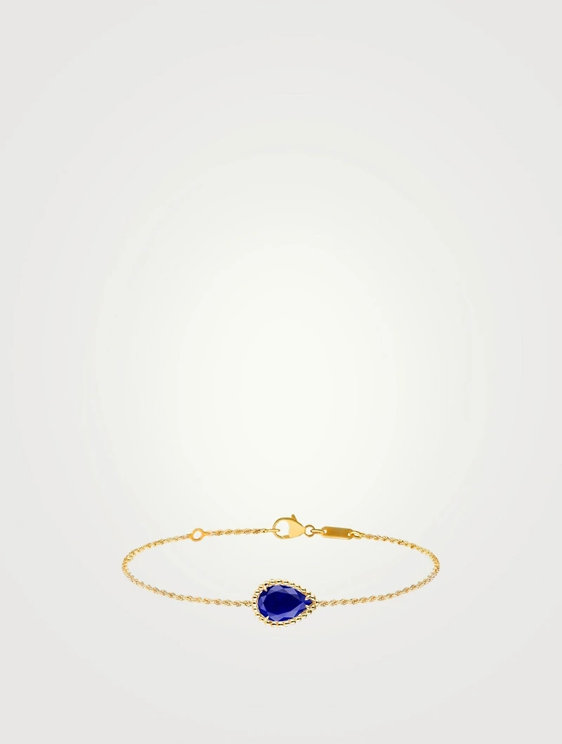 Small Serpent Bohème Gold Bracelet With Lapis Lazuli