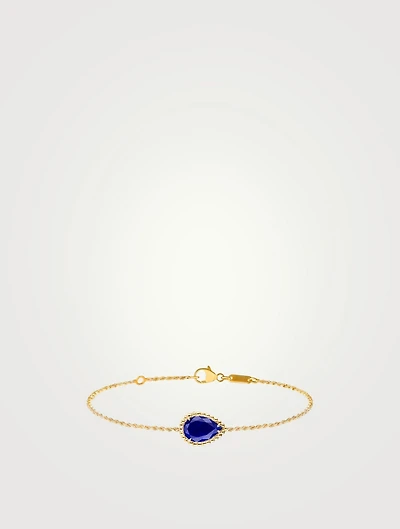 Small Serpent Bohème Gold Bracelet With Lapis Lazuli