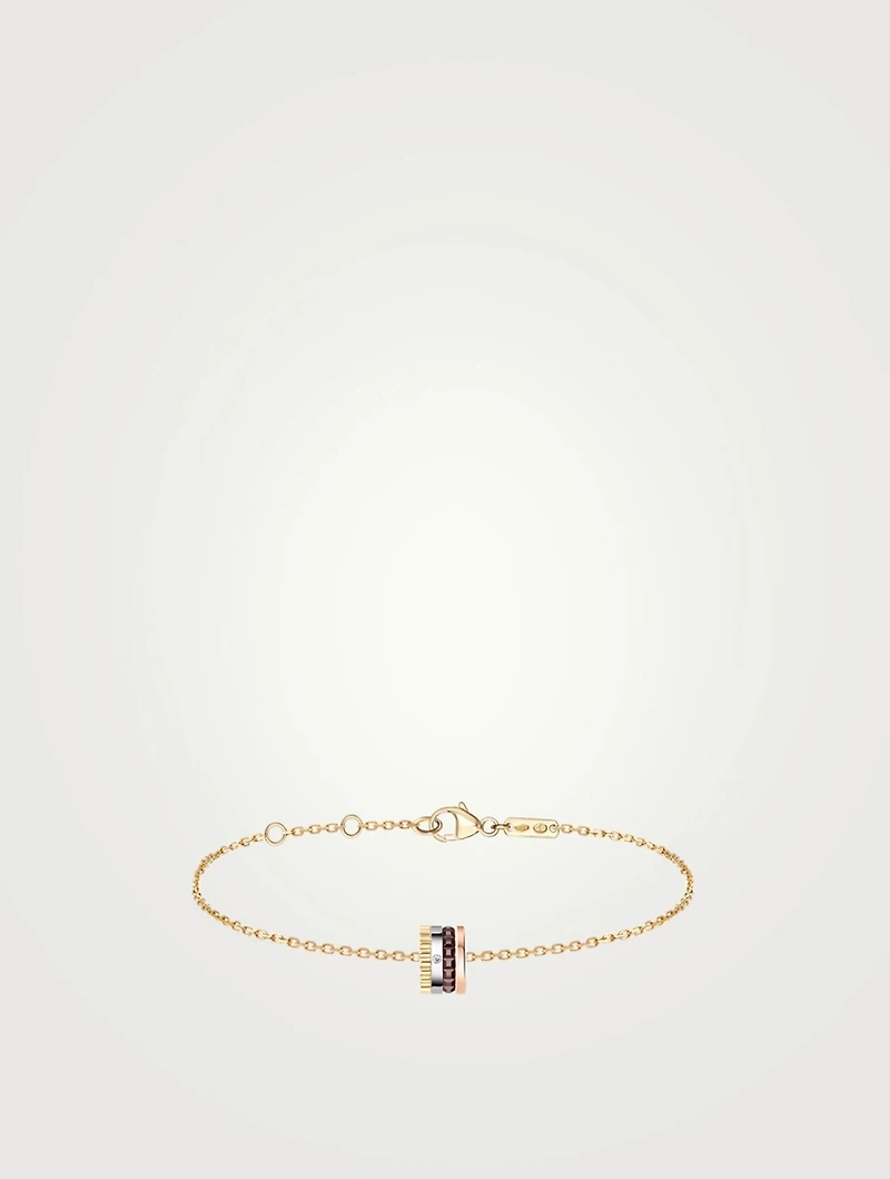Quatre Classique Gold Bracelet With PVD And Diamonds