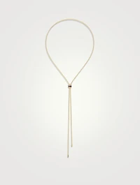 Small Quatre Classique Gold Tie Necklace With PVD And Diamonds