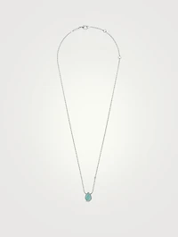 XS Serpent Bohème White Gold Pendant Necklace With Aquaprase And Diamond