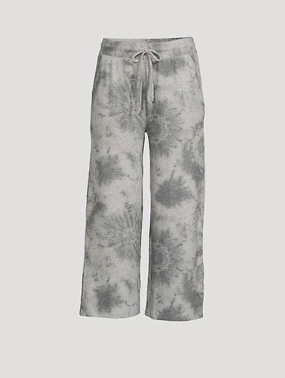 Wide-Leg Cropped Sweatpants