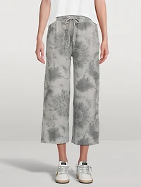 Wide-Leg Cropped Sweatpants