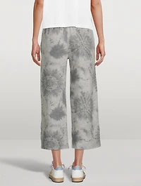 Wide-Leg Cropped Sweatpants