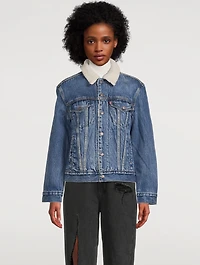 Ex-Boyfriend Sherpa Denim Trucker Jacket