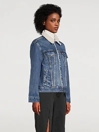 Ex-Boyfriend Sherpa Denim Trucker Jacket