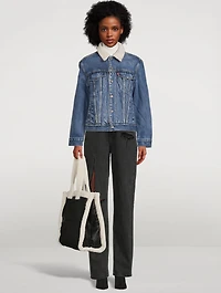 Ex-Boyfriend Sherpa Denim Trucker Jacket
