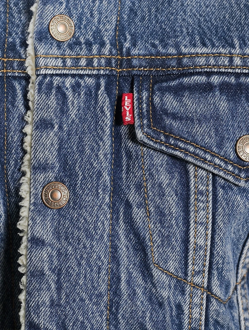 Ex-Boyfriend Sherpa Denim Trucker Jacket
