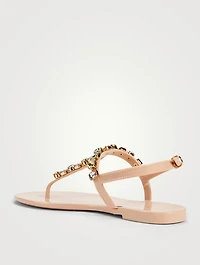 Jaide Gem Jelly Slingback Thong Sandals