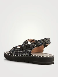 Zoe Lift Tweed Sandals
