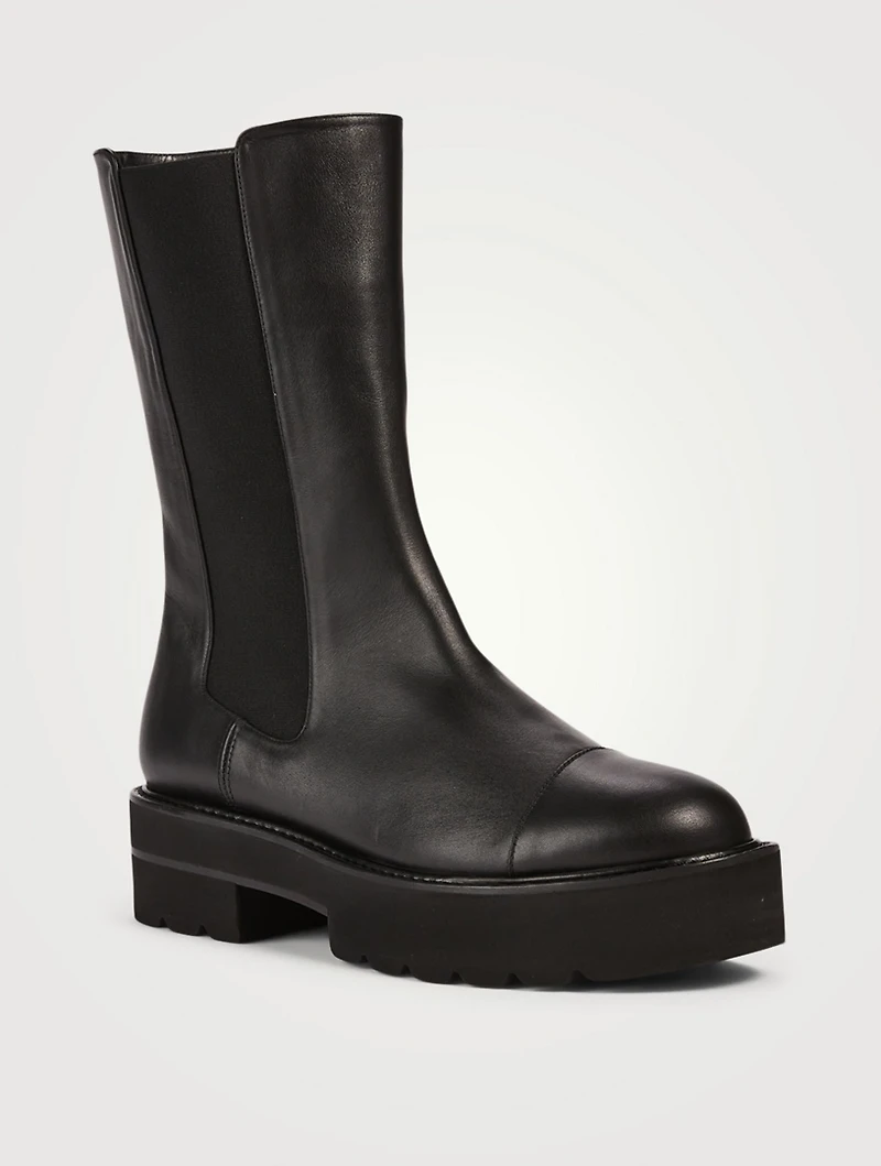 Presley Ultralift Leather Mid-Calf Chelsea Boots